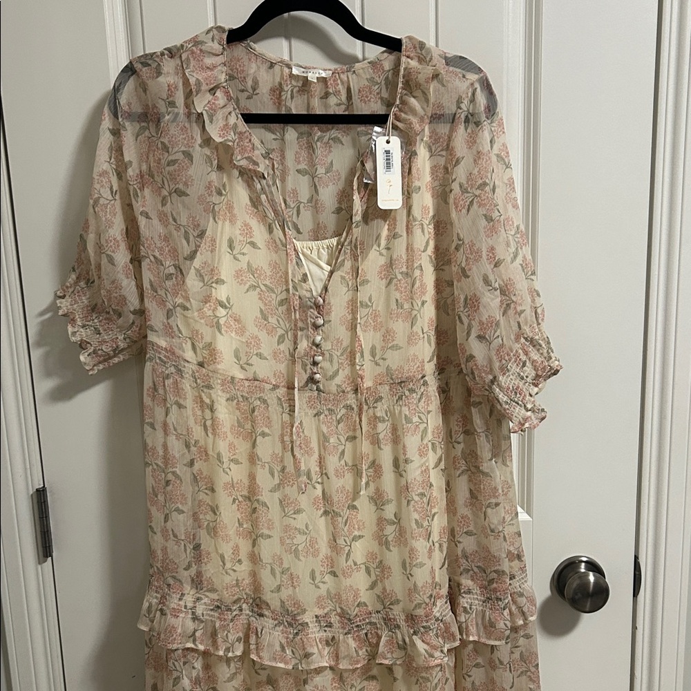 Elegant Pink Midi Dress - Picture 5 of 6